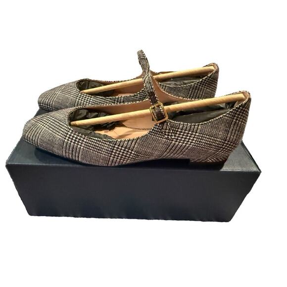 NIB Cole Haan Women's Multi Plaid Textle Bridge Mary Jane Ballet Size 6B - Picture 7 of 10